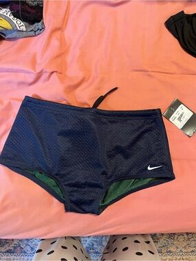 Nike Youth Swim Drag Shorts Navy Mesh Training Suit Size 26 NWT
